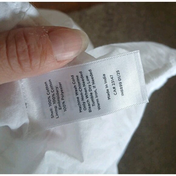 Talbots Plus Eyelet Border Sleeveless Square Neck Midi Dress Size 24W White - Picture 10 of 12